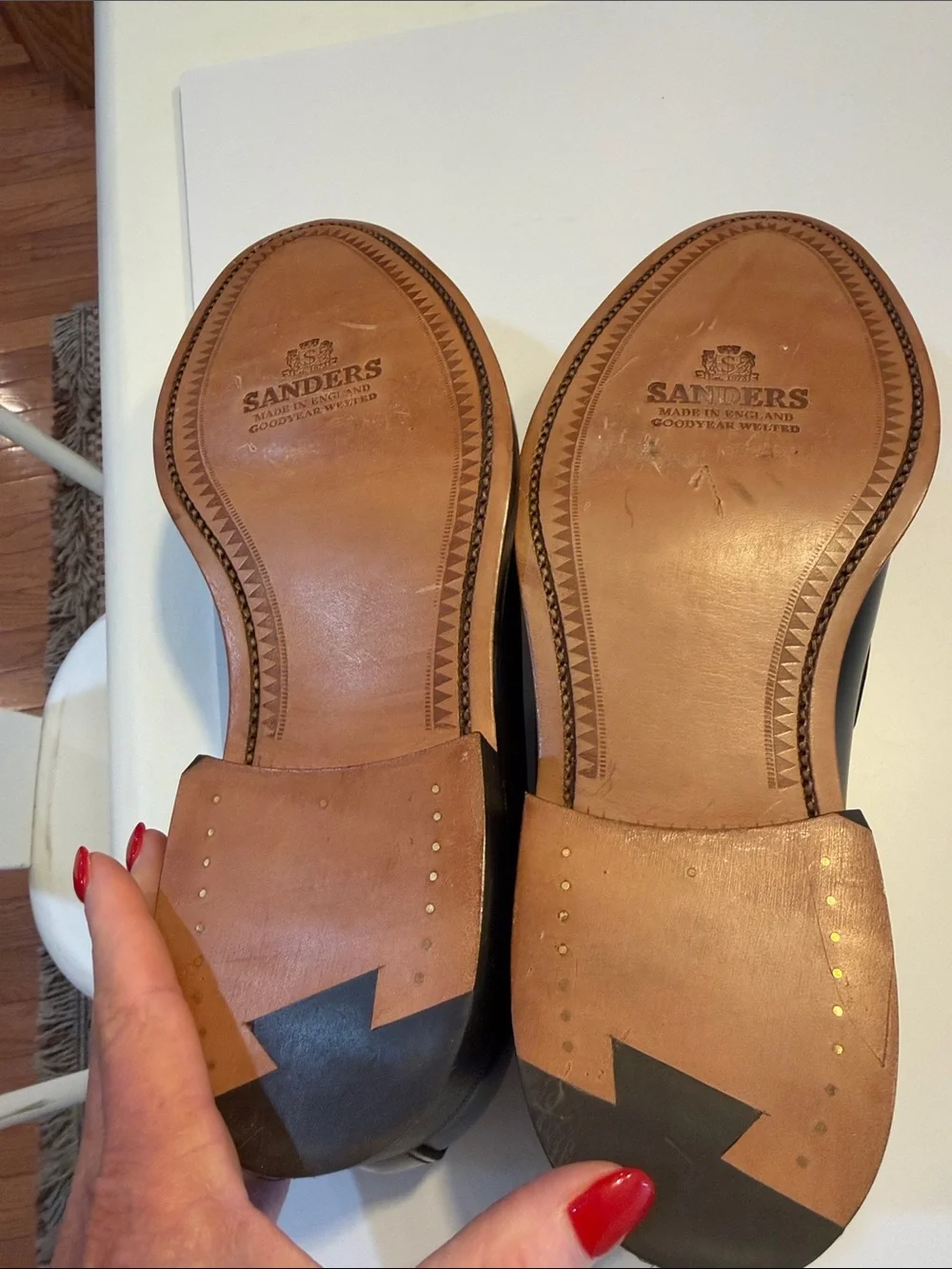 Todd Snyder X Sanders Black Leather Tassel Loafers Sz 8.5.  Tub7